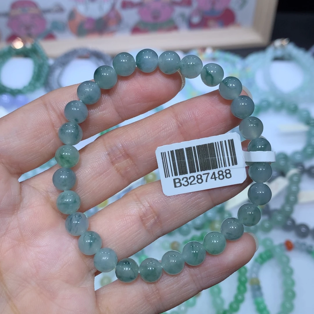 翡翠未镶嵌手链天然