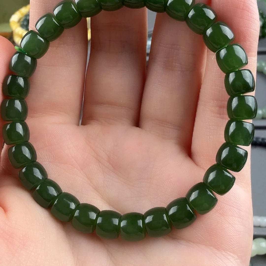 手链未镶嵌和田玉（碧玉）