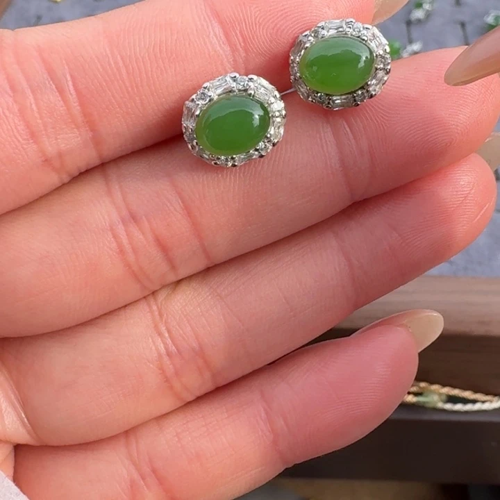 和田玉银S925镶嵌颈饰