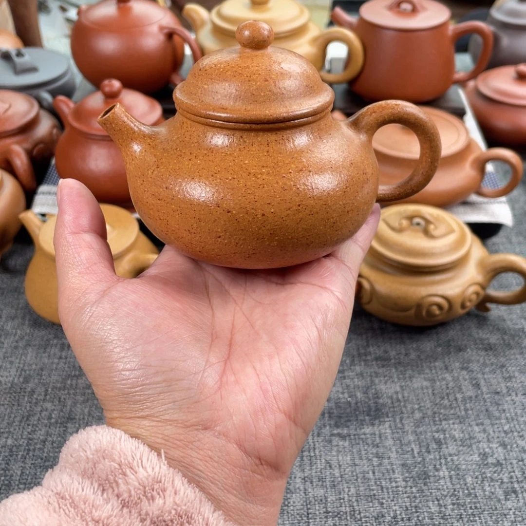 紫砂茶壶黄降坡容天全手30目190