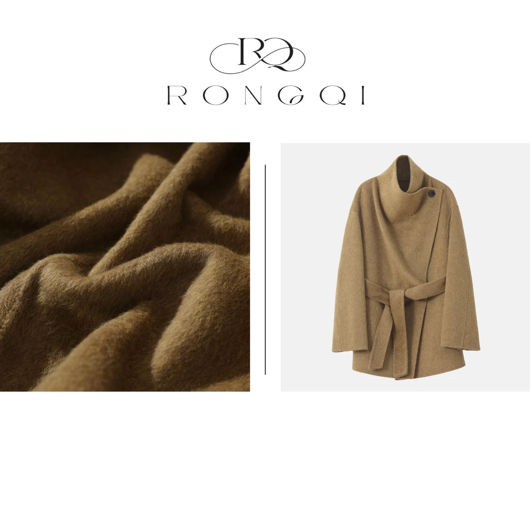"朝花夕拾”【绒起】羊绒大翻领气质老钱风大衣XF519