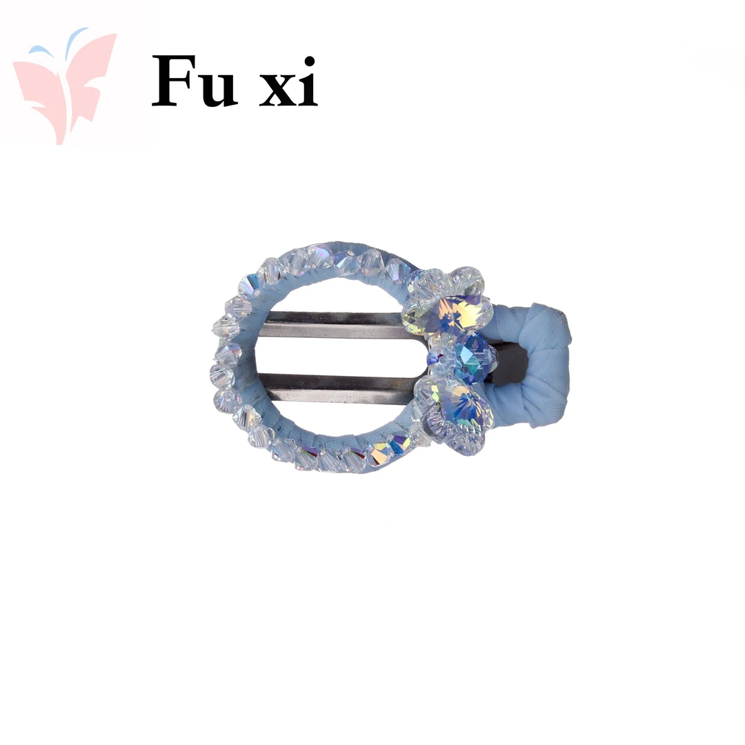 FUXI/福熙【青霜】施华洛发饰新款轻奢小清新时尚百搭BB夹发夹1693