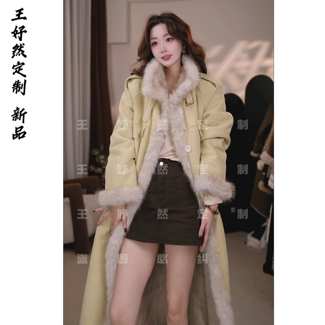 人造皮草 小暖宝 2025冬季新款时尚加厚长款外套 5818