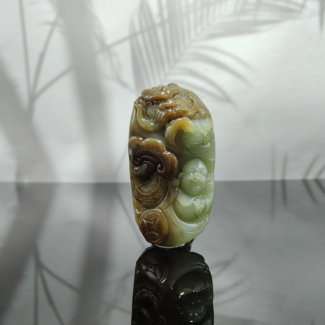 S和田玉御龙佛公手把0426