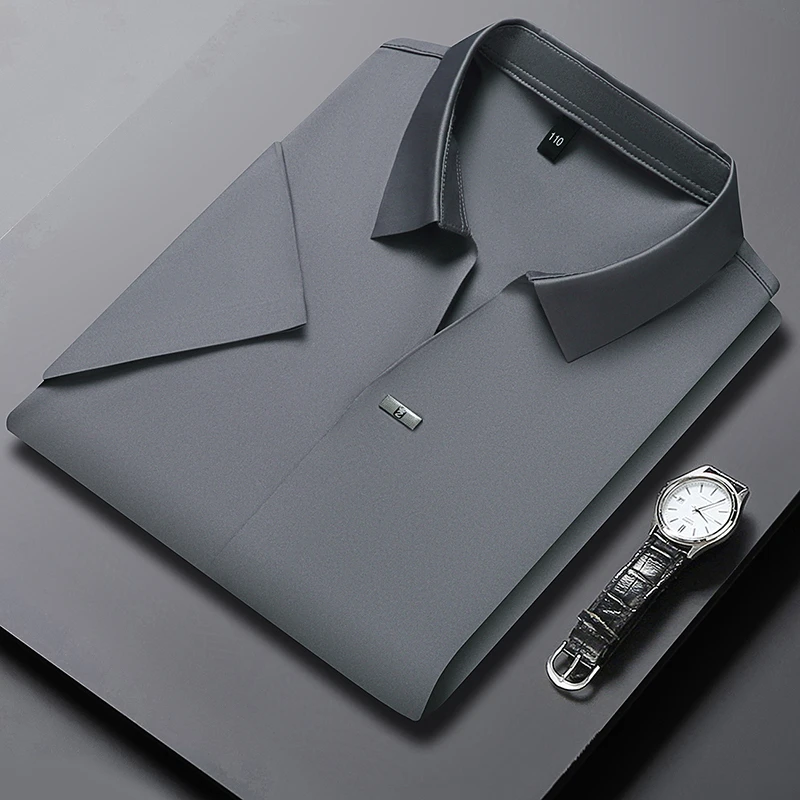 【法国啄木鸟】夏季正品高档大码男士休闲短袖半袖无痕冰丝Polo衫