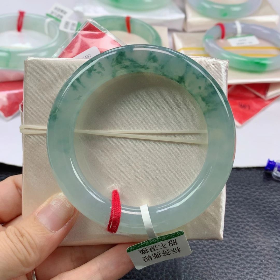 未镶嵌手镯翡翠缅甸天然翡翠55圈