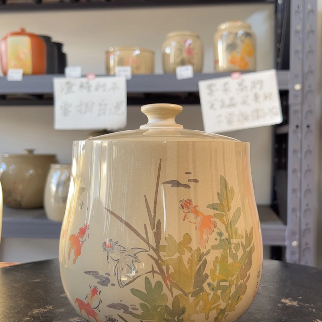 白泥水亮光存茶罐醒茶罐