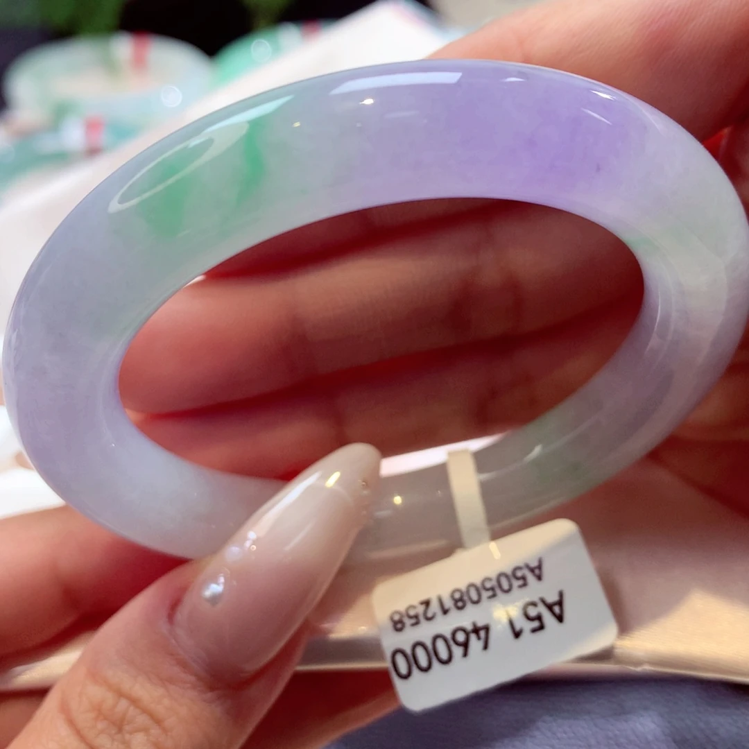 未镶嵌手镯翡翠冰春彩9号66