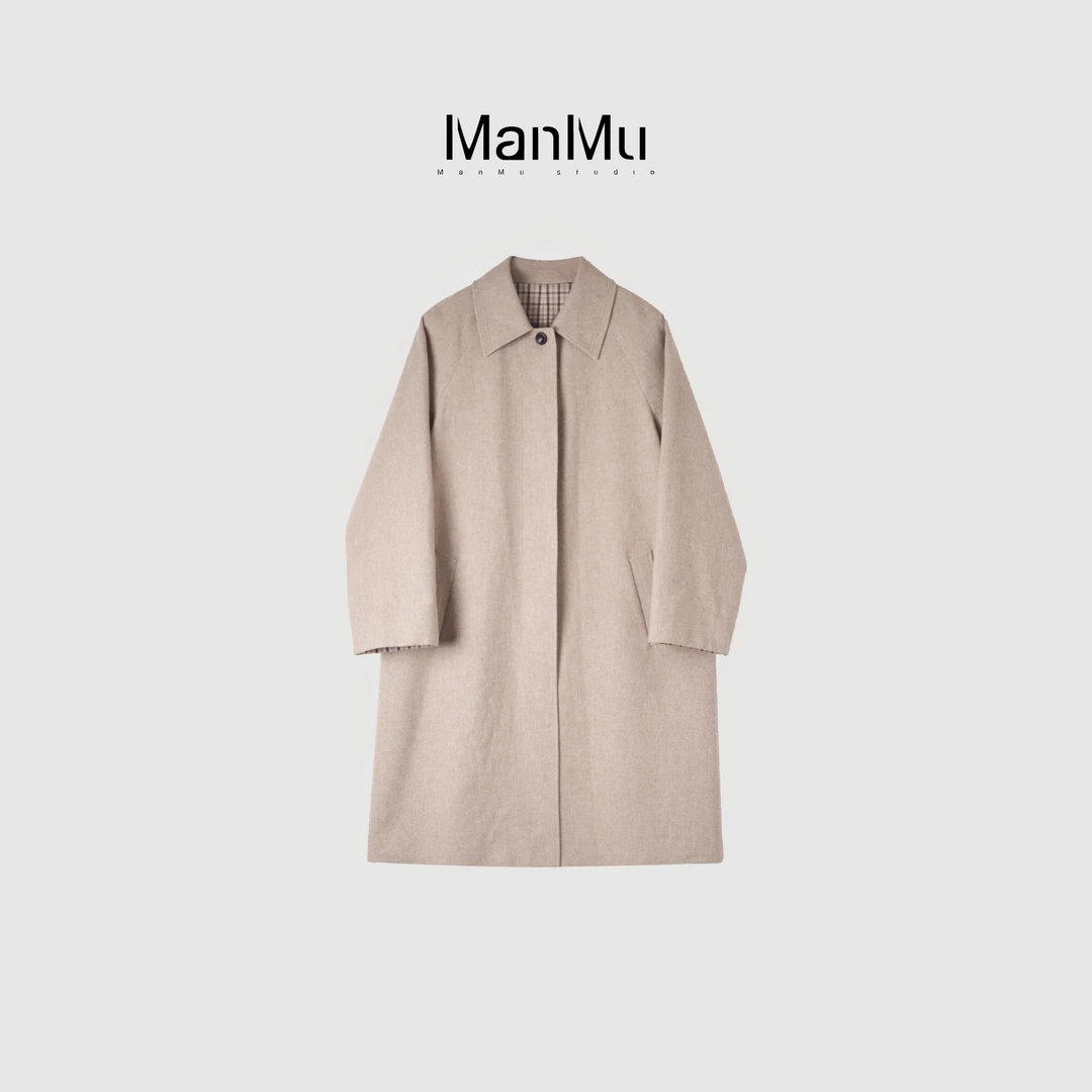 满目ManMu 【张琪专属】高级定制秋冬时尚百搭羊毛大衣350485