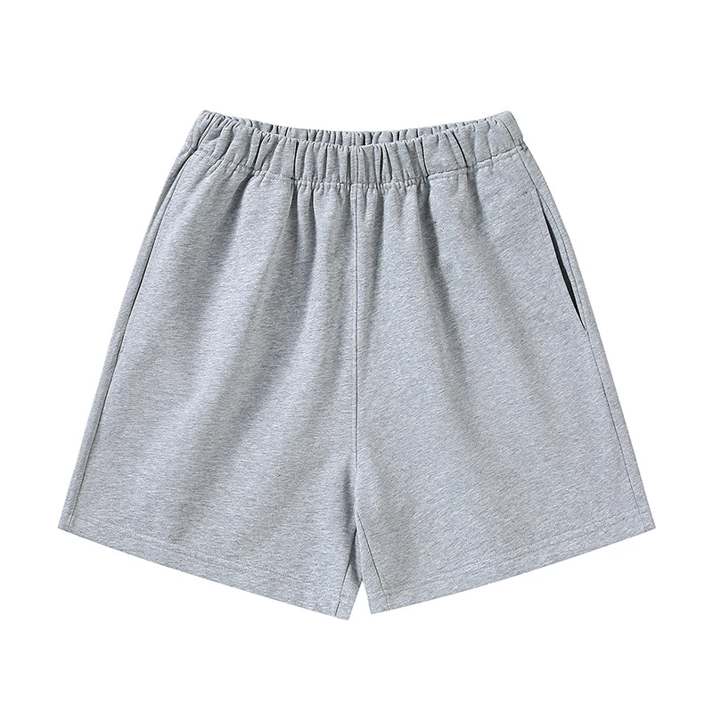 440克重磅毛圈灰色健身短裤宽松四分短裤百搭篮球裤男装男士