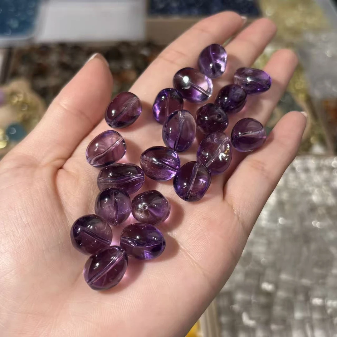 放漏紫水晶糖豆单颗