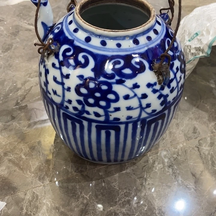 摆件雨*青花茶壶全品的