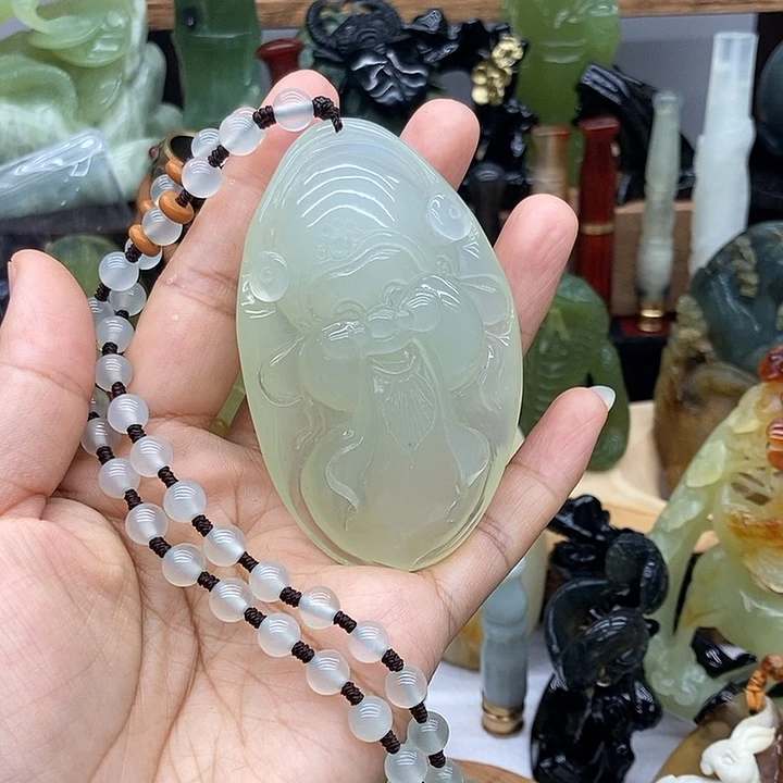 未镶嵌岫玉吊坠挂件