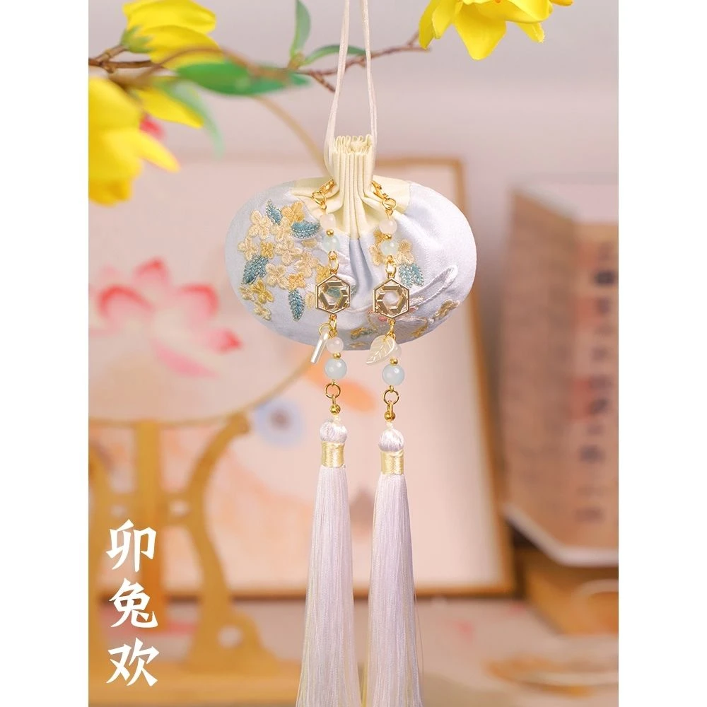 德国品质刺绣香囊兔子安神驱蚊香包绣花古风祈福挂饰随身汉服荷包