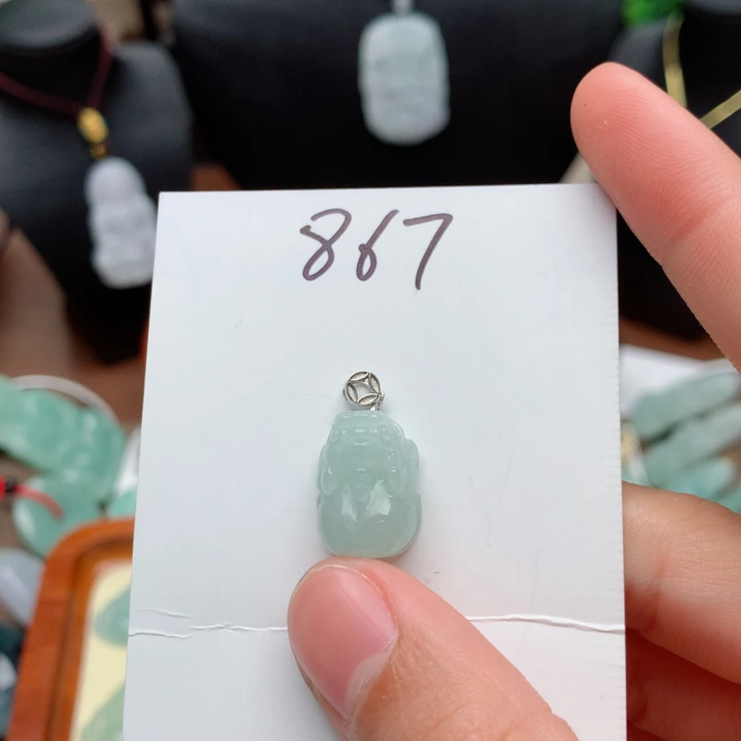 翡翠颈饰银S925镶嵌吃*陈吊坠