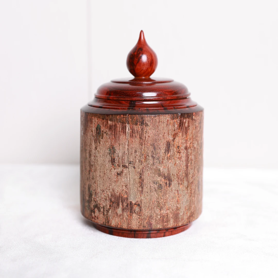 x15196 印度小叶紫檀-拆房料茶叶罐