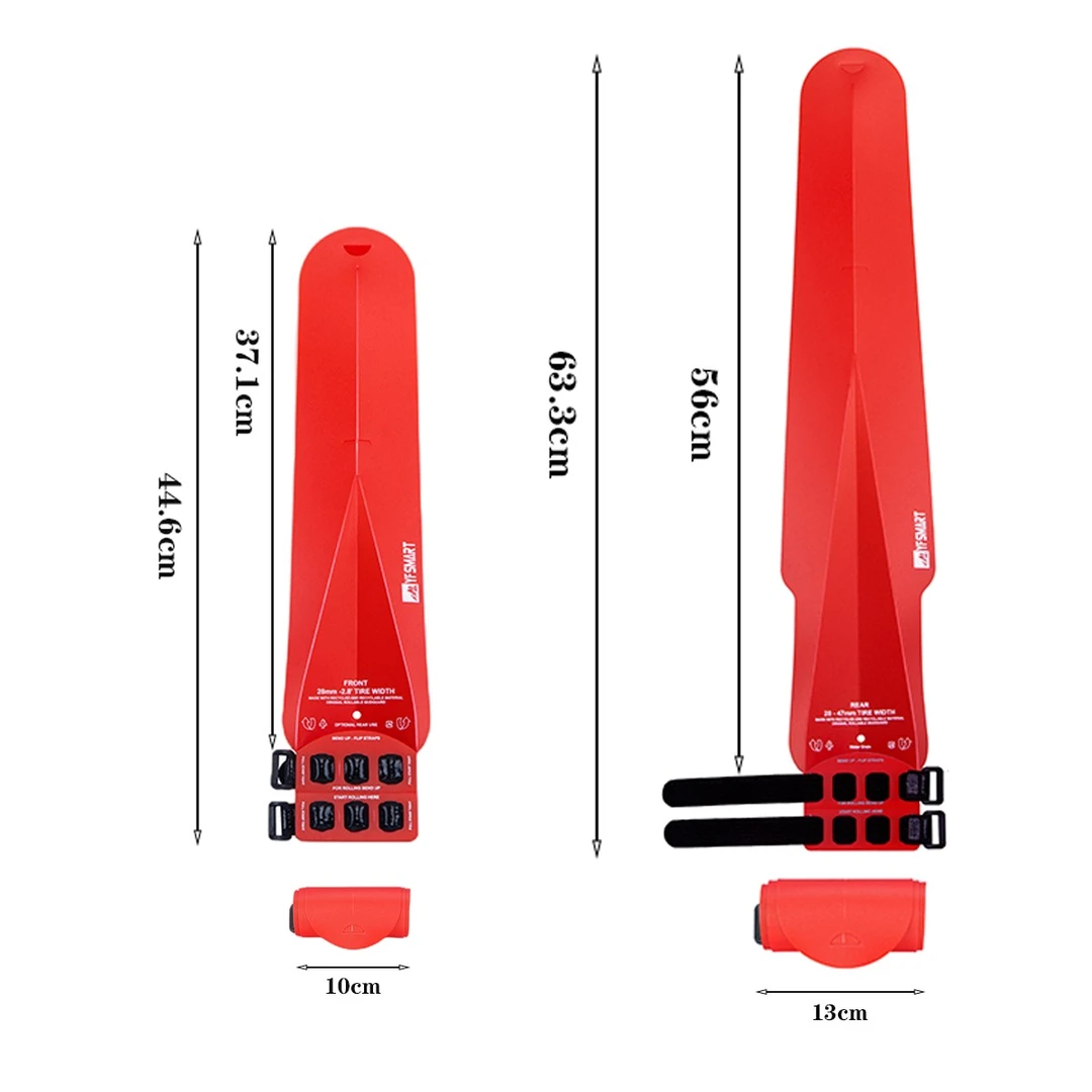 自行车挡泥板通用山地车前后轮挡泥板骑行配件装备可卷易收纳
