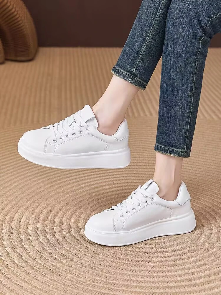 1头层牛皮内里羊皮35-43码小白鞋百搭时尚女鞋小单鞋运动鞋真皮鞋