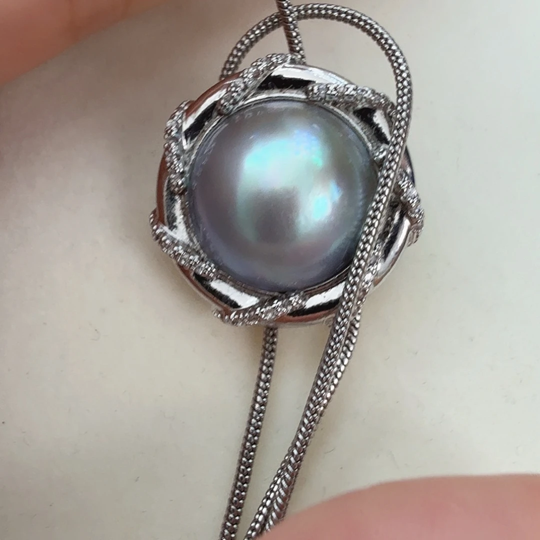 拼合珍珠（马贝珠）颈饰未镶嵌