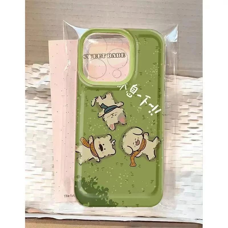草地休息适用于16PROMAX手机壳iPhone15趣味14全包13软壳可爱卡通