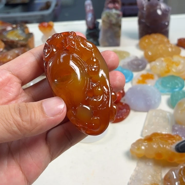 玛瑙/玉髓未镶嵌吊坠(不含链)