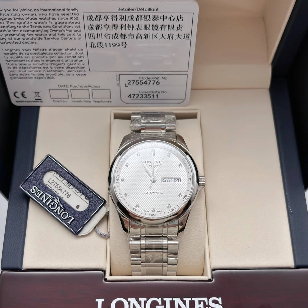 未使用 Longines/浪琴 制表/L2.755.4.77.6/38.5MM/机械/21700