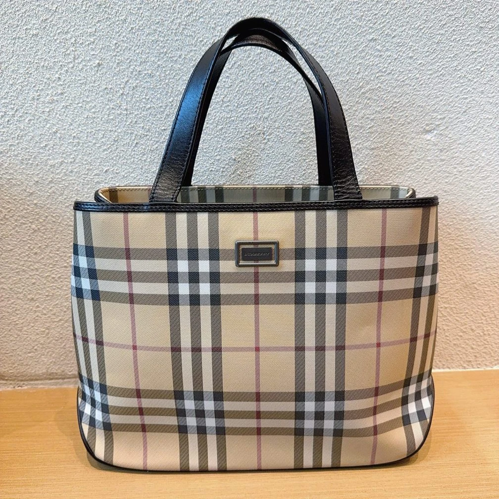 95新 BURBERRY/博柏利  格纹手提包  1435 6521