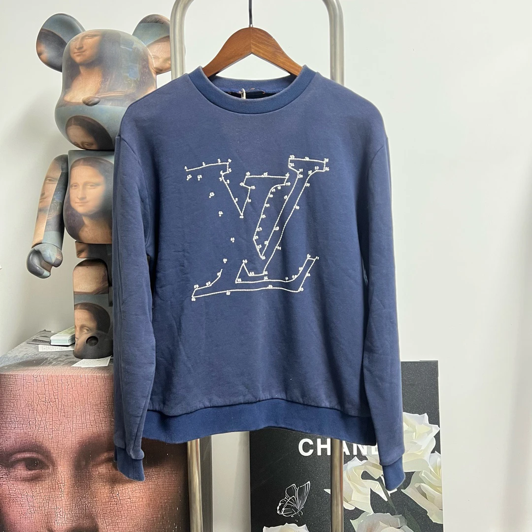 99新 LouisVuitton/路易威登 连连看刺绣卫衣O1940码S长61胸围55