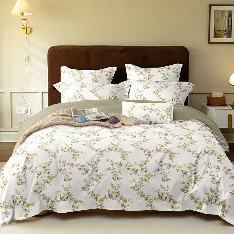 加厚四件套斜纹棉四季通用1.8m双人床上用品宿舍简约床单被套4件