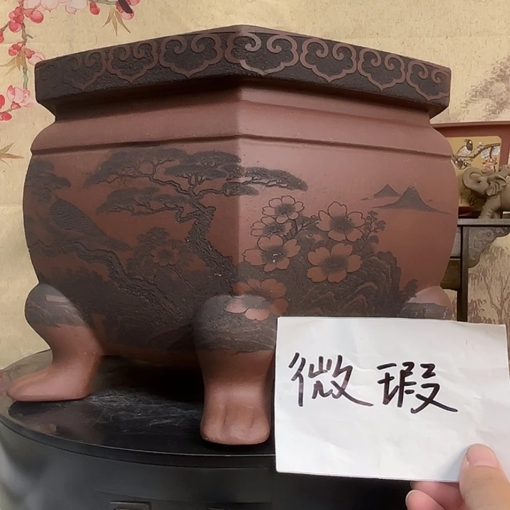 紫砂花盆宜兴紫砂花盆