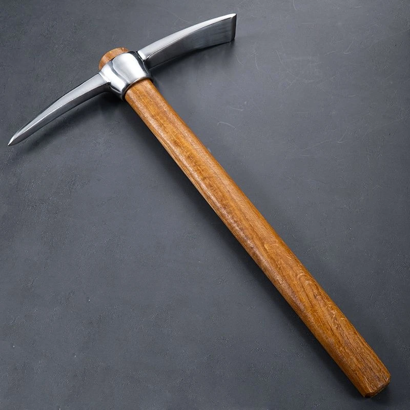 鑫鑫不锈钢镐头户外小洋镐十字镐钢挖笋锄头多功能镐农用登山镐