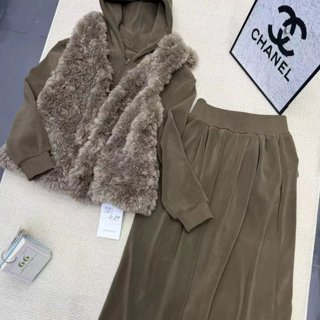 静静推荐  新款宽松马甲外套百搭纯色长袖上衣显瘦阔腿裤时尚三件