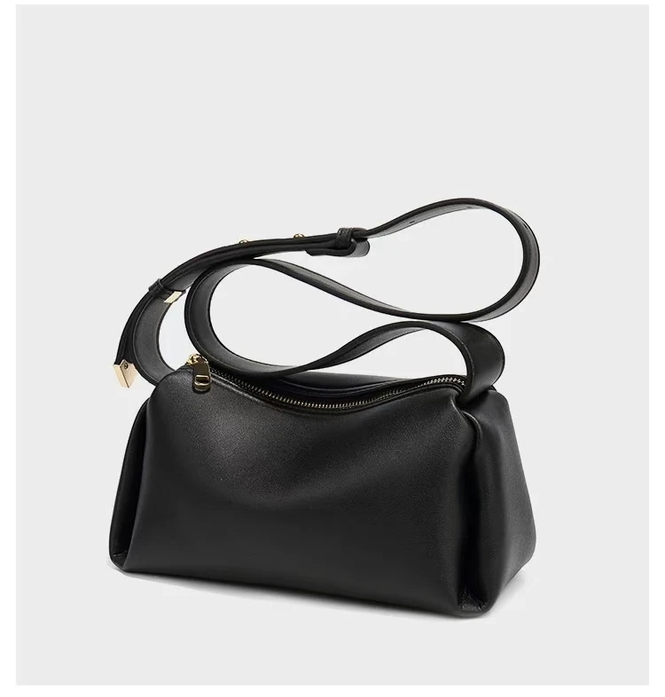 镶嵌做旧单肩包女士拉链托特包轻奢小众百搭时尚通勤简约