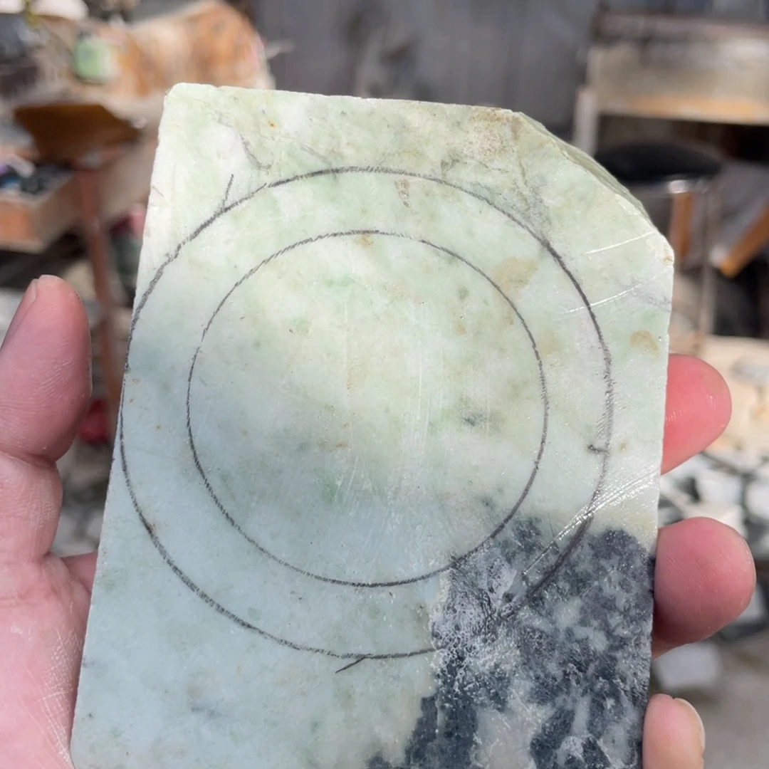 独山玉未镶嵌定制手镯