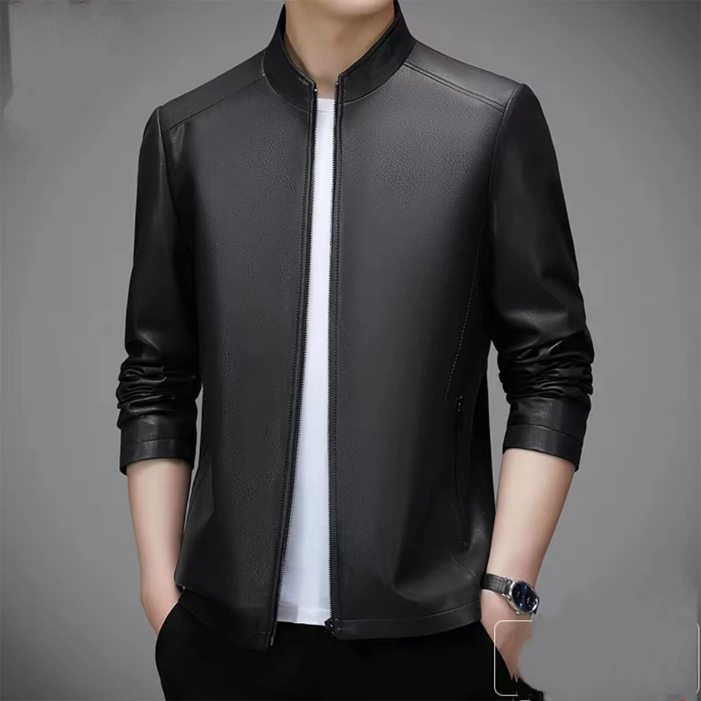 【第一坑专属】男士休闲商务立领皮衣