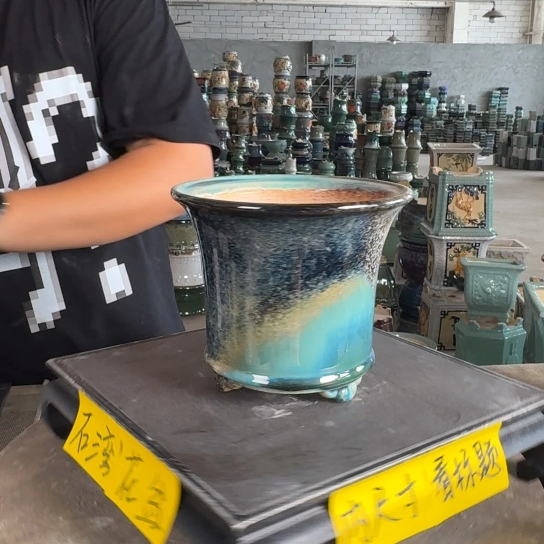 。一风堂石湾花盆 微瑕 内15^14