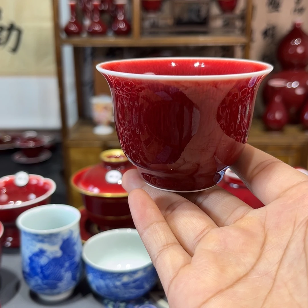 景德镇陶瓷浅行撇口杯