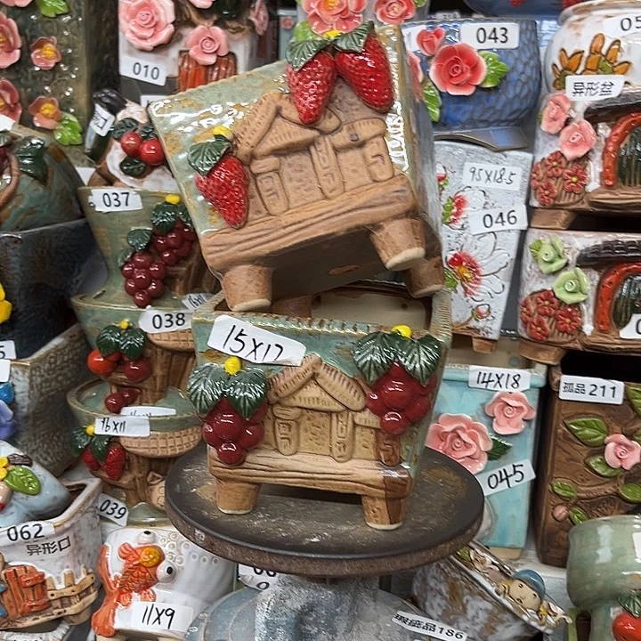 紫砂花盆粗陶材质多肉花盆