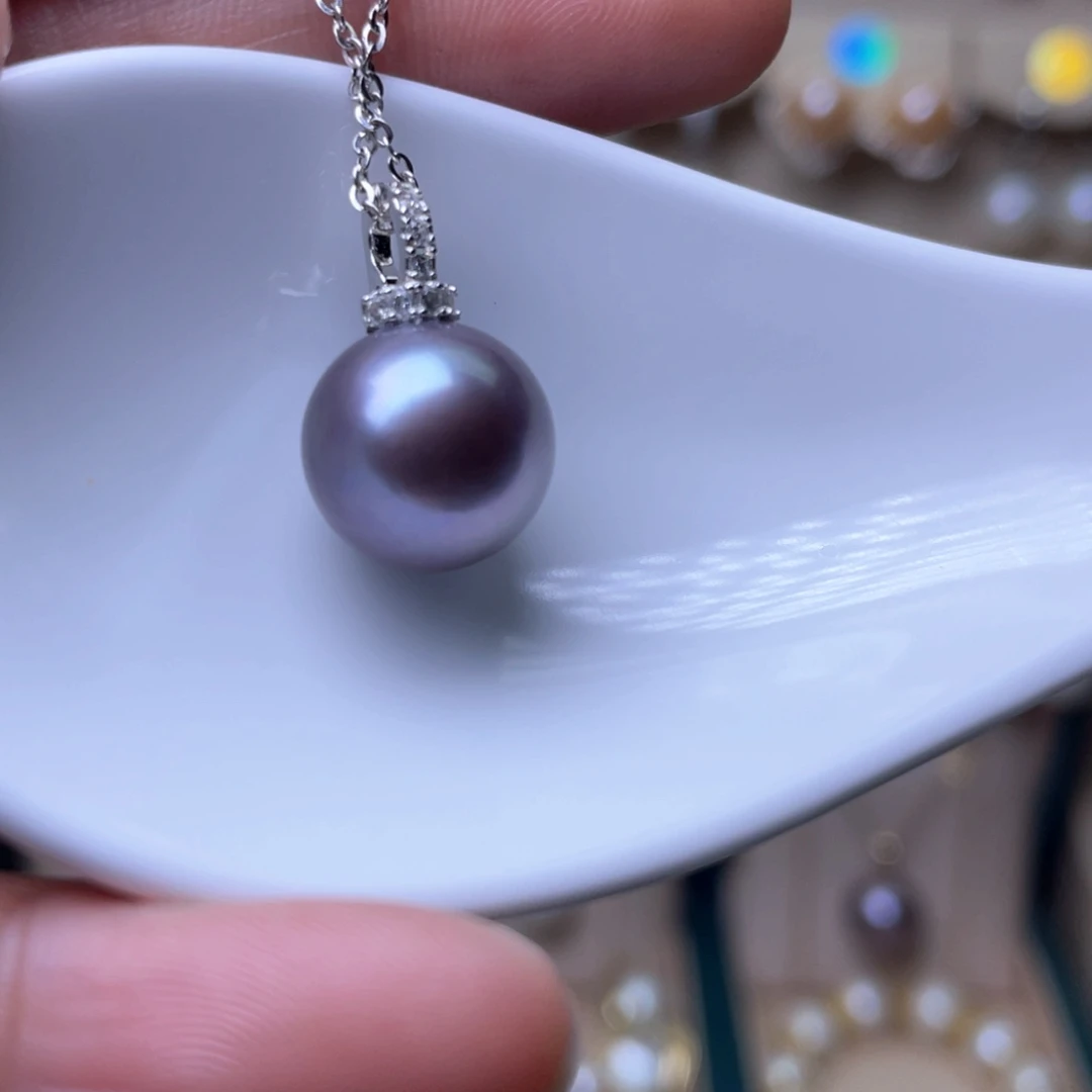 淡水珍珠吊坠银S925镶嵌