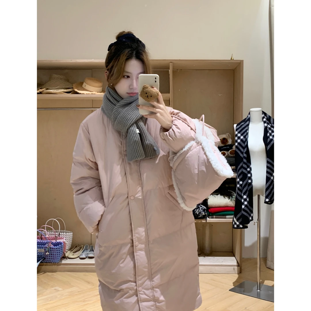 【YS】‘陪你过冬’长款宽松保暖新国标羽绒服（送包包）~X653