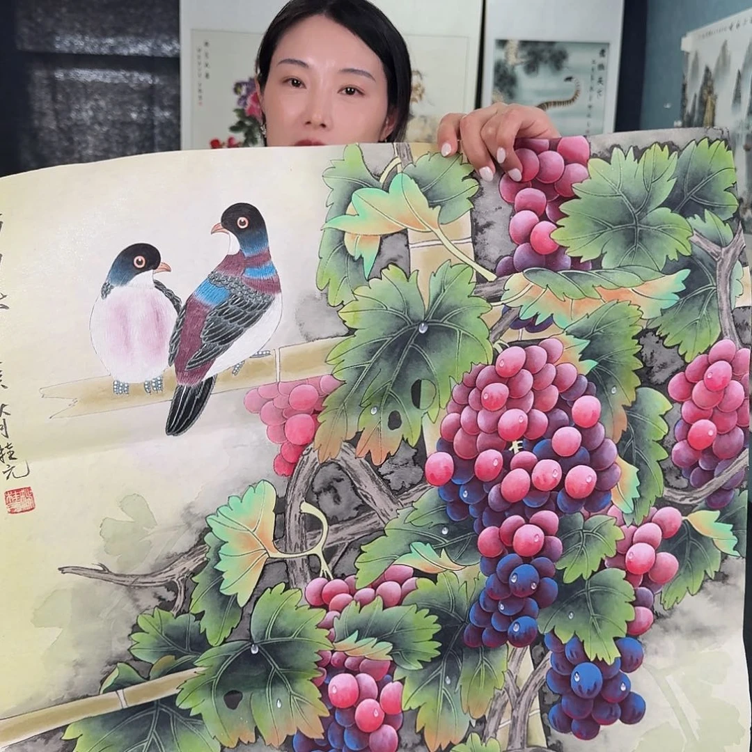 纯手绘国画作品作品