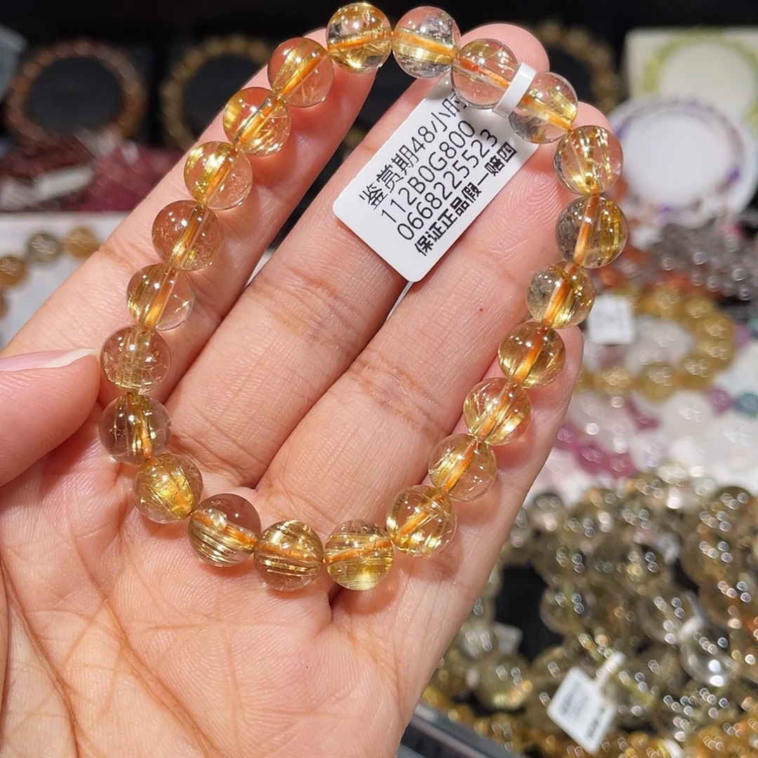 未镶嵌水晶手链钛晶8.6m