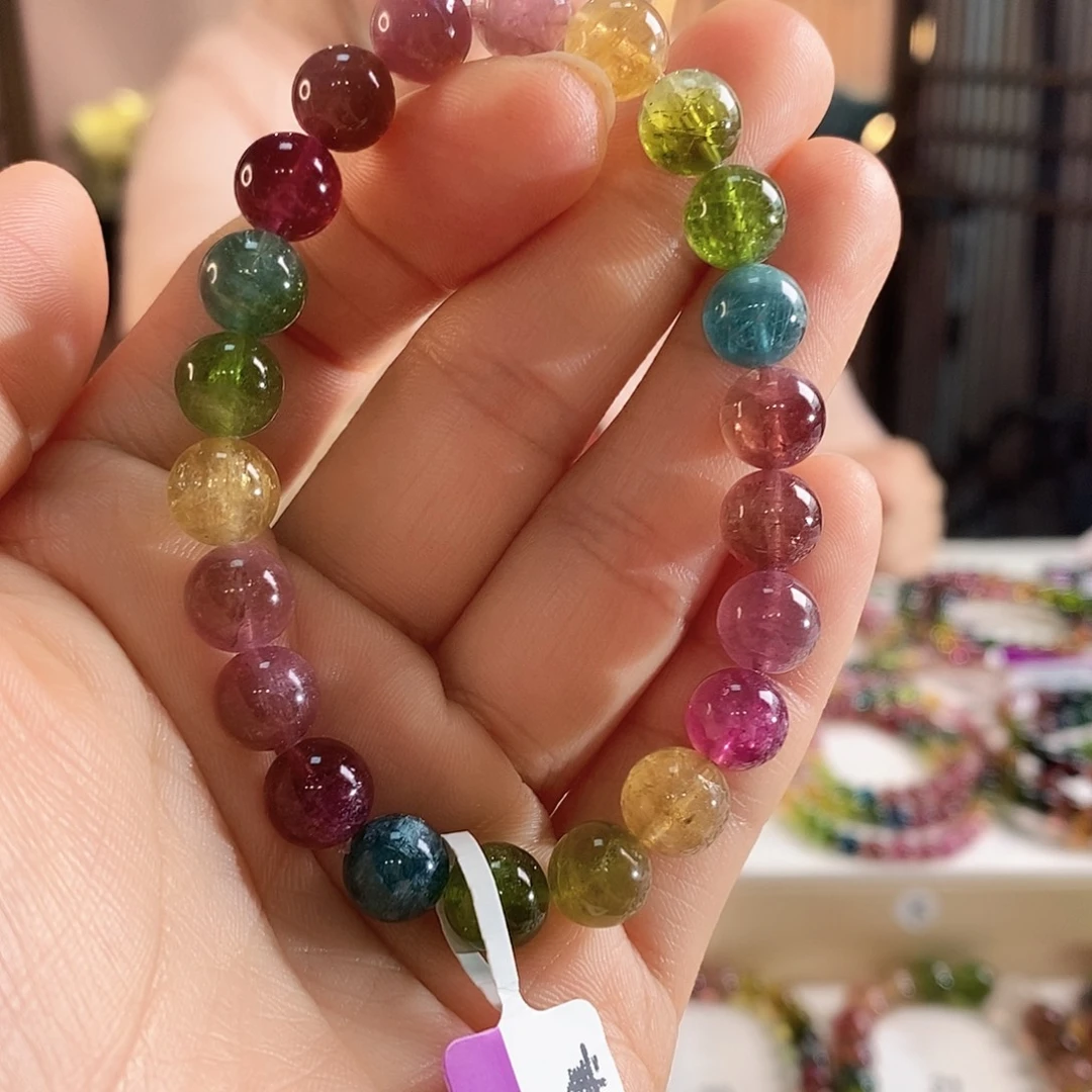 未镶嵌手链碧玺G2064素圈颜色微差