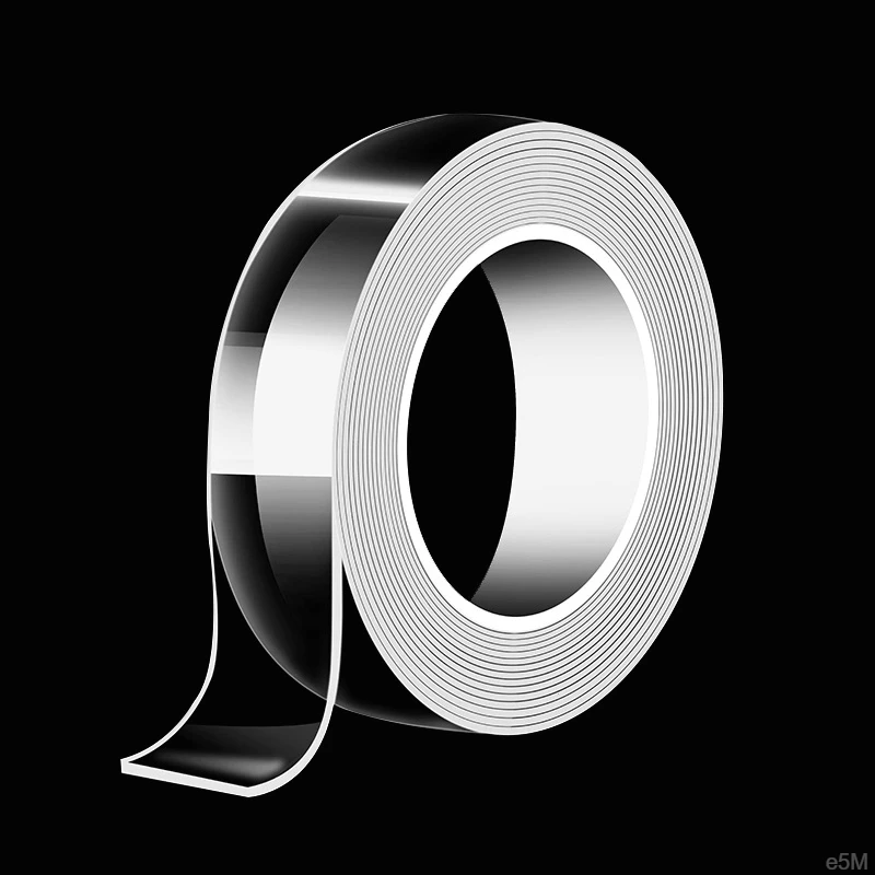 强力高粘度固定纳米双面胶粘排插水洗透明胶带无痕魔力固定贴万能