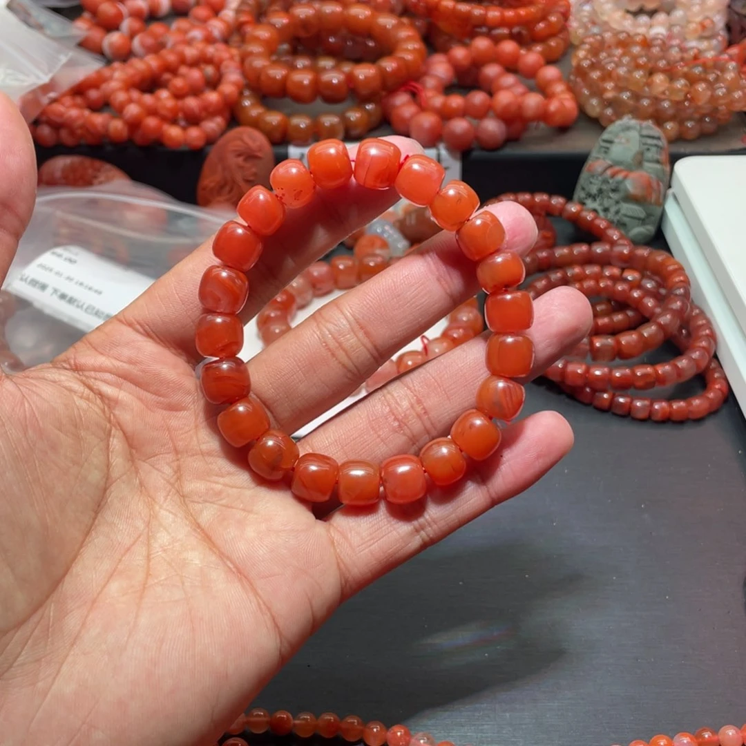南红玛瑙手链未镶嵌