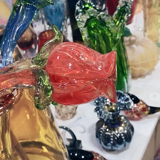 琉璃玫瑰花高45厘米