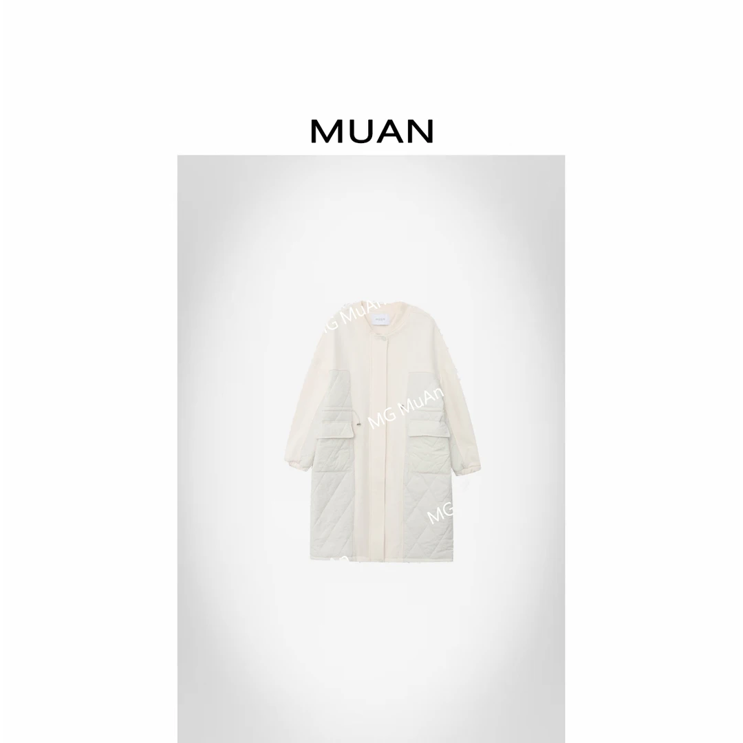 木岸MUAN:《圣马丁棉服》定制拼接宽松长袖棉服外套上衣女DS-9097