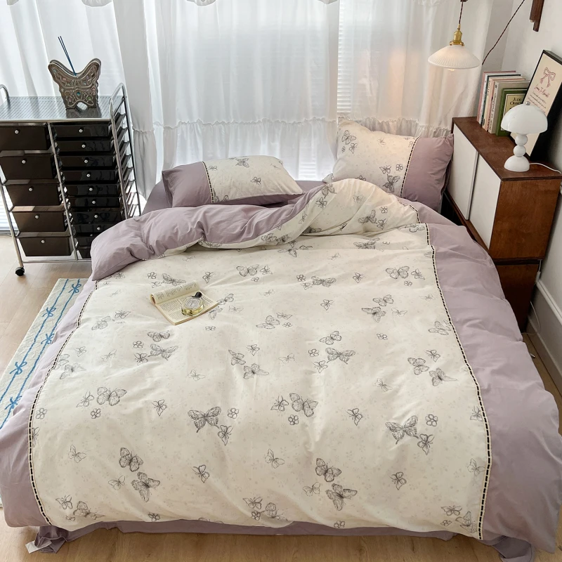 法式高级感纯棉工艺款床上四件套全棉新款床单被套三件套四季床品