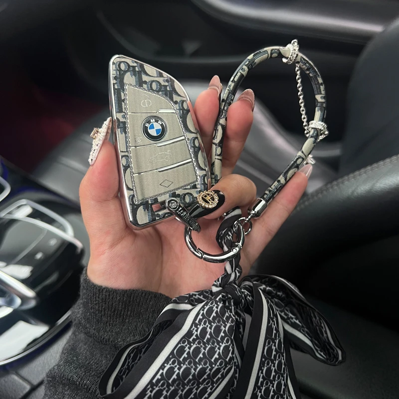 宝马钥匙套3系325Li适用五系530Li男女X1X2X3X5X7高档壳730扣女扣