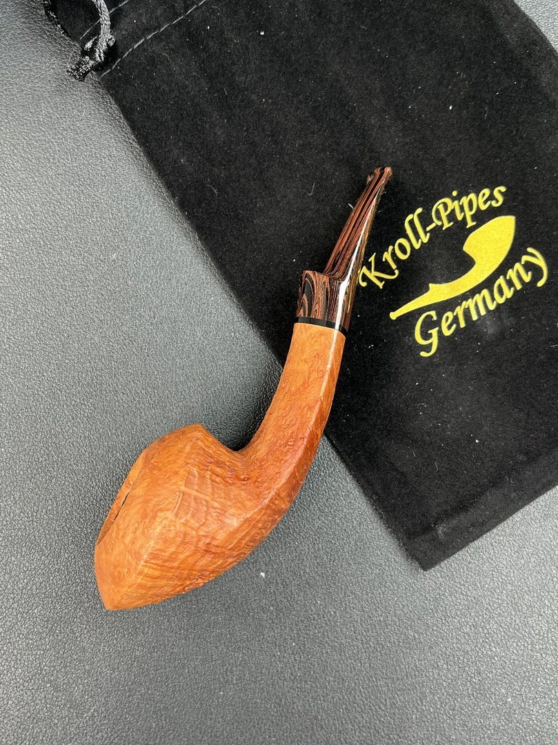 德国Kroll克罗大师斗飞碟牛头石楠木手工烟斗内径20斗深26长131